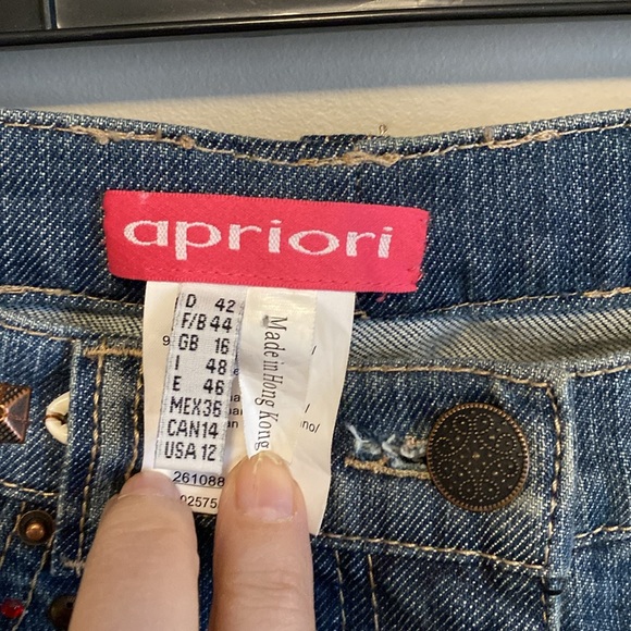 Vintage Apriori by Esacada jeans with gems and studs embellishments. - Picture 4 of 8